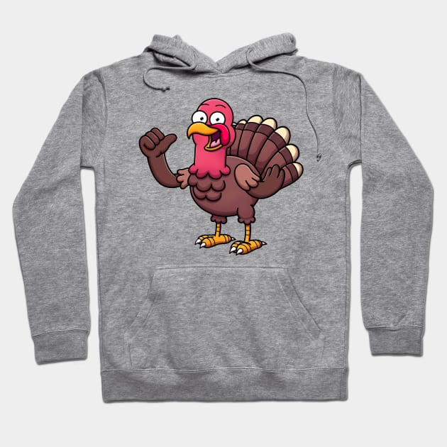 Happy Turkey Hoodie by TheMaskedTooner